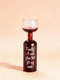 NEW! The “One Glass” Novelty Wine Bottle Glass (750ml)