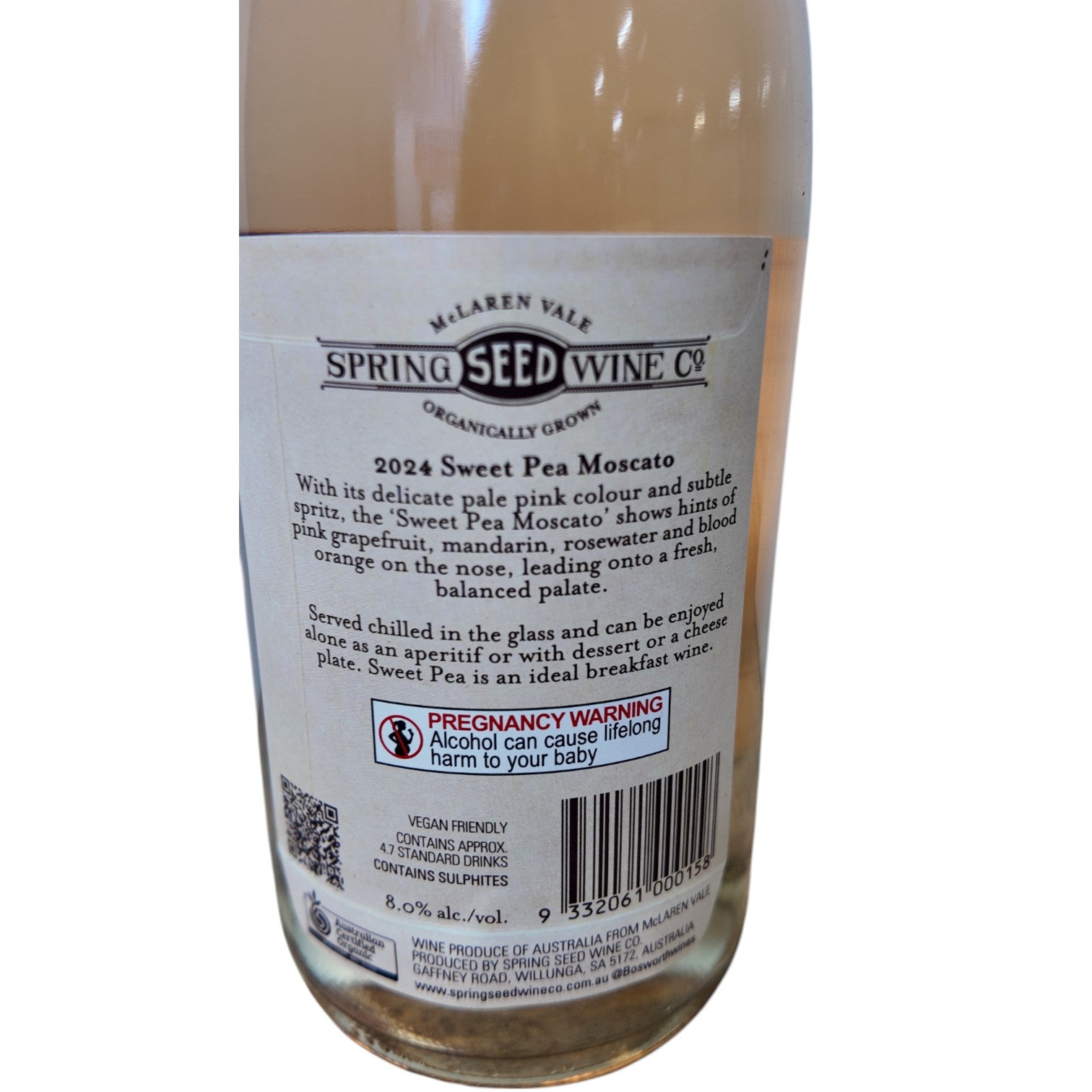 Spring Seed Co 'Sweet Pea' Moscato 2024 - McLaren Vale, South Australia