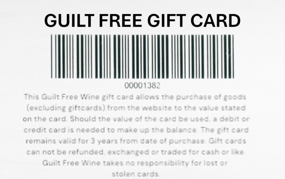 Guilt Free Gift Card Conditions